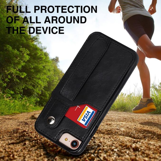 Deksel med kortspor og fingerstrap til iPhone 7 / 8 / SE 2 / SE 3 - Bilde 26