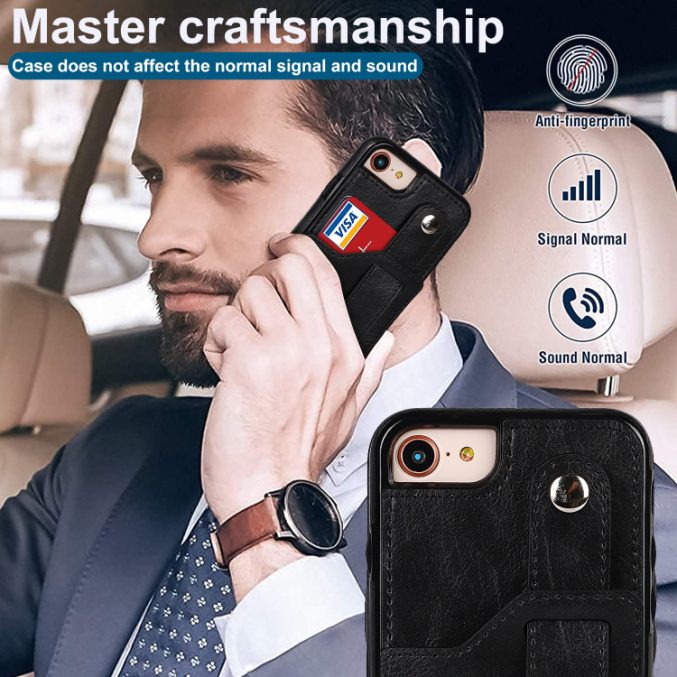 Deksel med kortspor og fingerstrap til iPhone 7 / 8 / SE 2 / SE 3 - Bilde 28