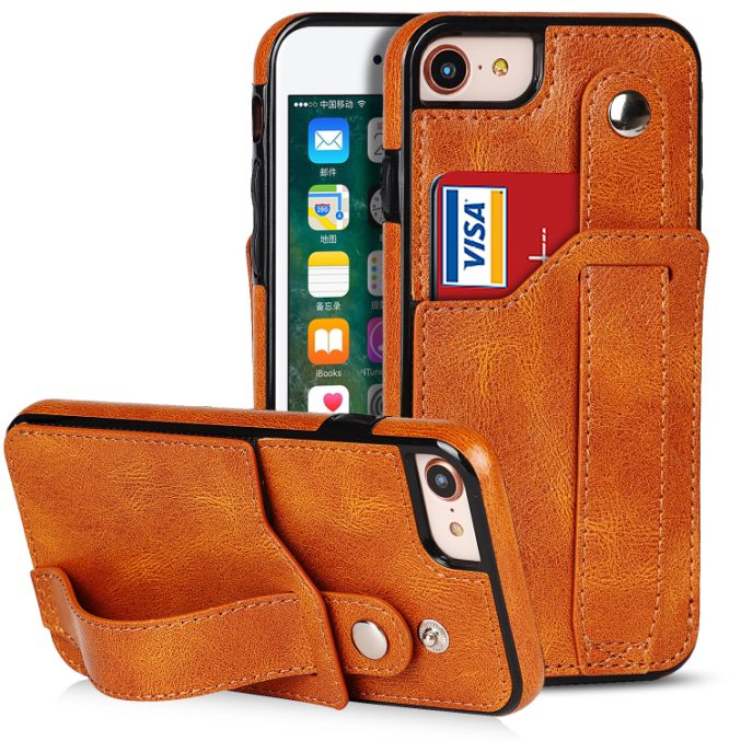 Deksel med kortspor og fingerstrap til iPhone 7 / 8 / SE 2 / SE 3 - Bilde 8