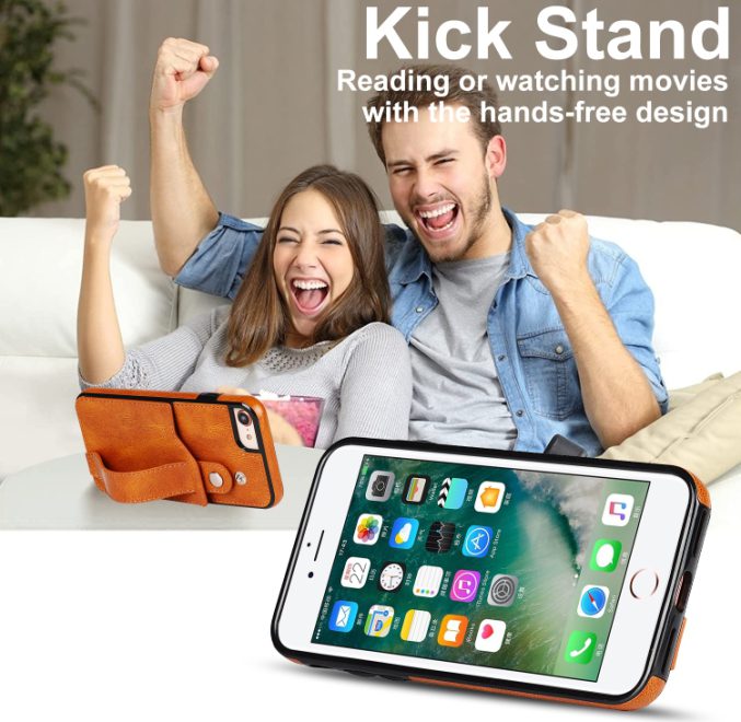 Deksel med kortspor og fingerstrap til iPhone 7 / 8 / SE 2 / SE 3 - Bilde 11