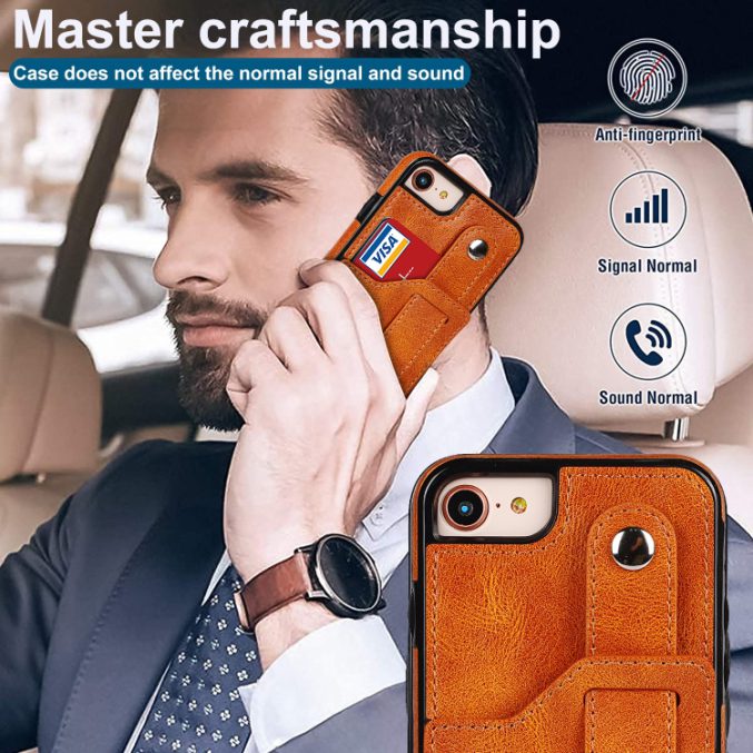 Deksel med kortspor og fingerstrap til iPhone 7 / 8 / SE 2 / SE 3 - Bilde 14