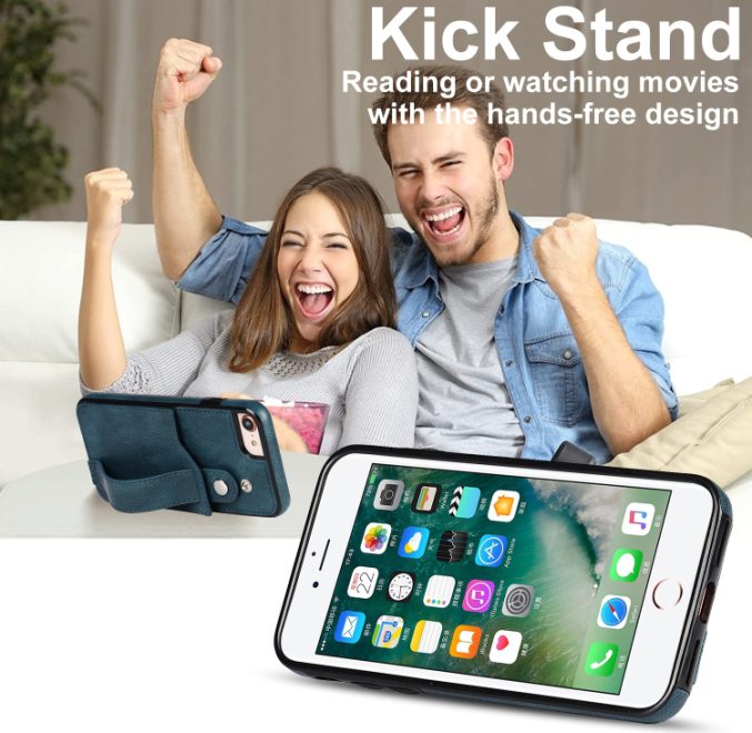 Deksel med kortspor og fingerstrap til iPhone 7 / 8 / SE 2 / SE 3 - Bilde 18