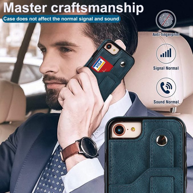 Deksel med kortspor og fingerstrap til iPhone 7 / 8 / SE 2 / SE 3 - Bilde 21