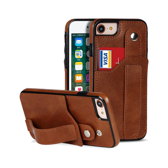 Deksel med kortspor og fingerstrap til iPhone 7 / 8 / SE 2 / SE 3