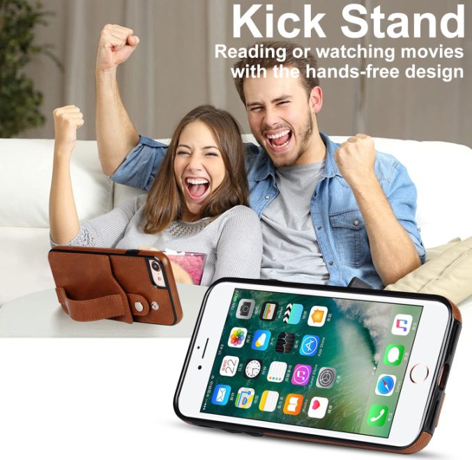 Deksel med kortspor og fingerstrap til iPhone 7 / 8 / SE 2 / SE 3 - Bilde 4