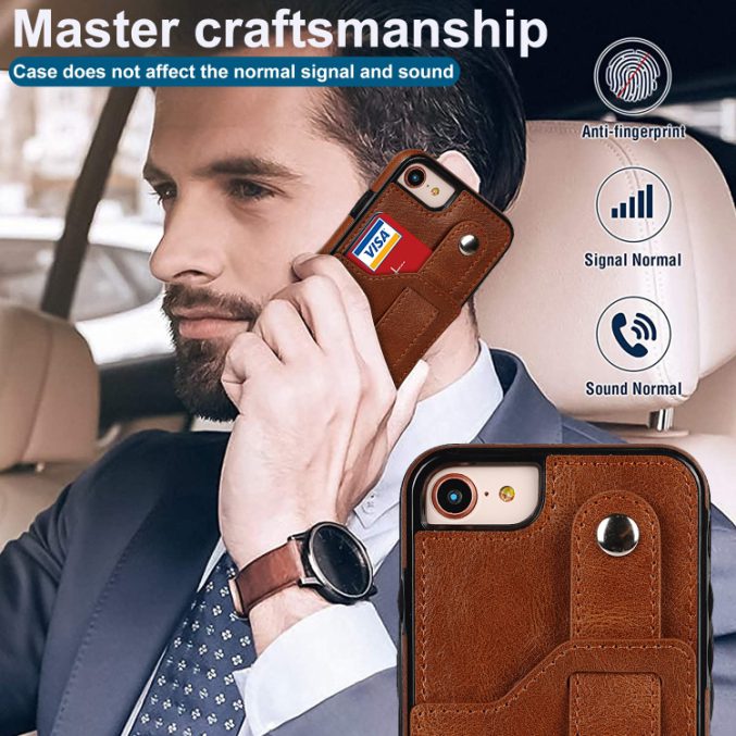 Deksel med kortspor og fingerstrap til iPhone 7 / 8 / SE 2 / SE 3 - Bilde 7