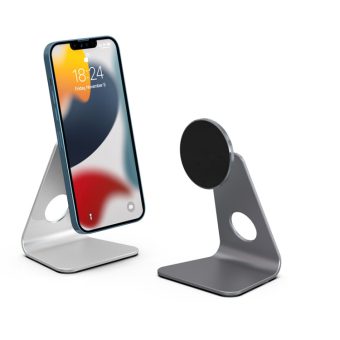Rund magnetisk bordholder for mobiltelefon