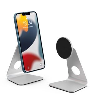 Rund magnetisk bordholder for mobiltelefon