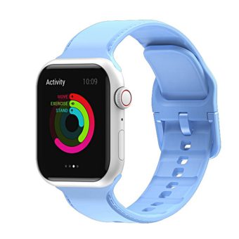 Klokkereim med silikonsøm for Apple Watch Ultra 49 / 45 / 44 mm - Lys blå