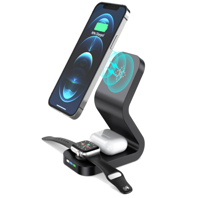 3 i 1 Bordlader for iPhone / AirPods / Apple Watch (B-13)
