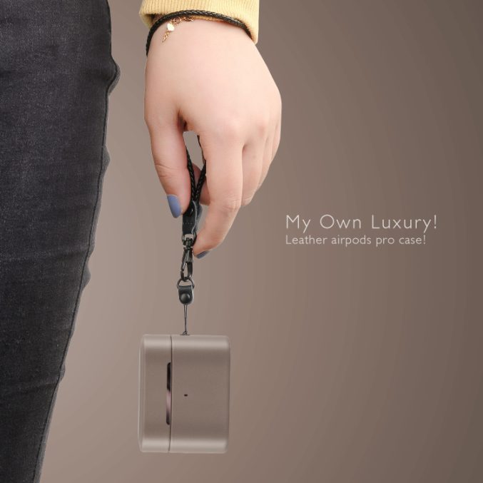 Splittet lær etui for AirPods 3