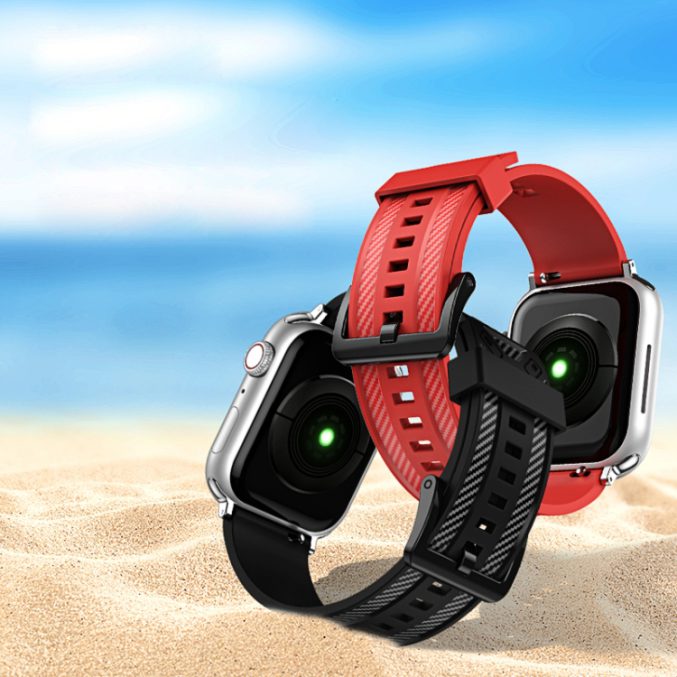 Klokkebånd med karbondetaljer for Apple Watch 41 / 40 / 38 mm - Bilde 4