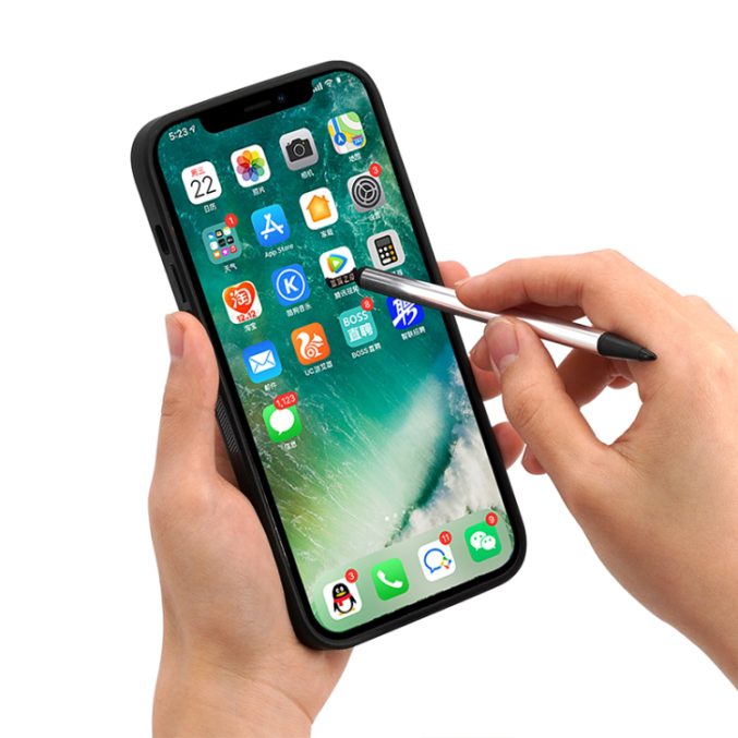 Lærdeksel med fingergrep og penn for iPhone 12 - Bilde 5