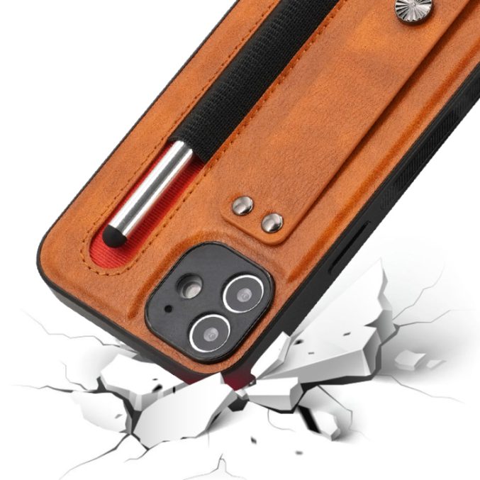 Lærdeksel med fingergrep og penn for iPhone 12 - Bilde 4