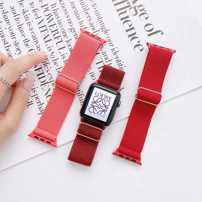 Elastisk nylon klokkereim for Apple Watch 41 / 40 / 38 mm - Bilde 2