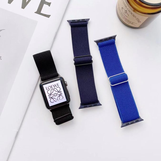 Elastisk nylon klokkereim for Apple Watch 41 / 40 / 38 mm - Bilde 3