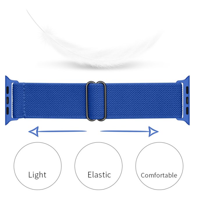 Elastisk nylon klokkereim for Apple Watch 41 / 40 / 38 mm - Bilde 6