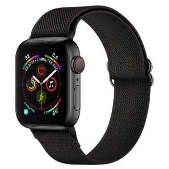 Elastisk nylon klokkereim for Apple Watch Ultra 49 / 45 / 44 mm - Sort