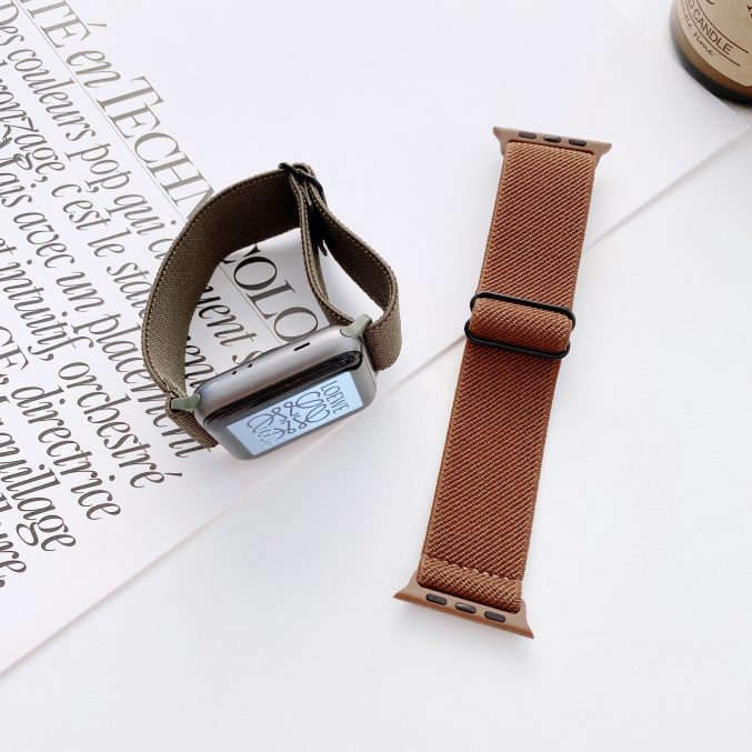 Elastisk nylon klokkereim for Apple Watch 41 / 40 / 38 mm