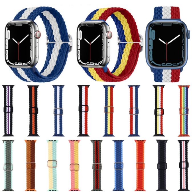 Flettet nylon bånd for Apple Watch 41 / 40 / 38 mm - Bilde 7