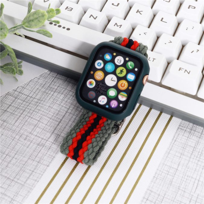 Flettet nylon bånd for Apple Watch 41 / 40 / 38 mm - Bilde 5