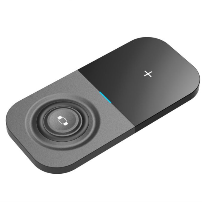 2 i 1 trådløs ladeplate for telefon og Apple Watch - Bilde 4