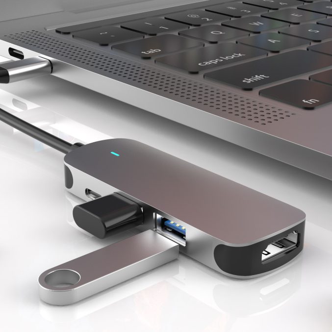 4 i 1 USB-C docking - Bilde 3