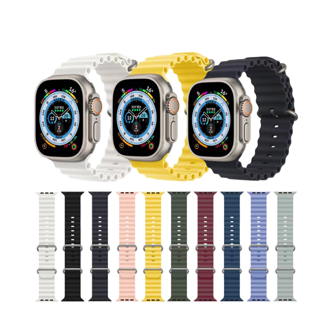 Ocean Silicone klokkereim for Apple Watch 41 / 40 / 38 mm