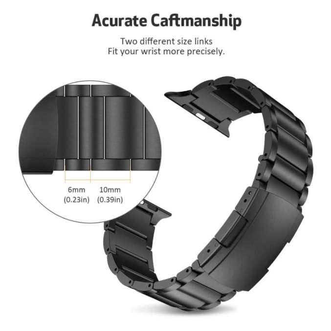 Klokkereim i titanlegering for Apple Watch - Sort