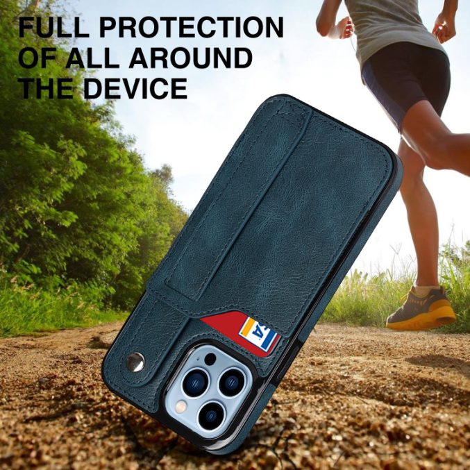 Deksel med kortspor og fingerstrap til iPhone 14 Pro - Bilde 40