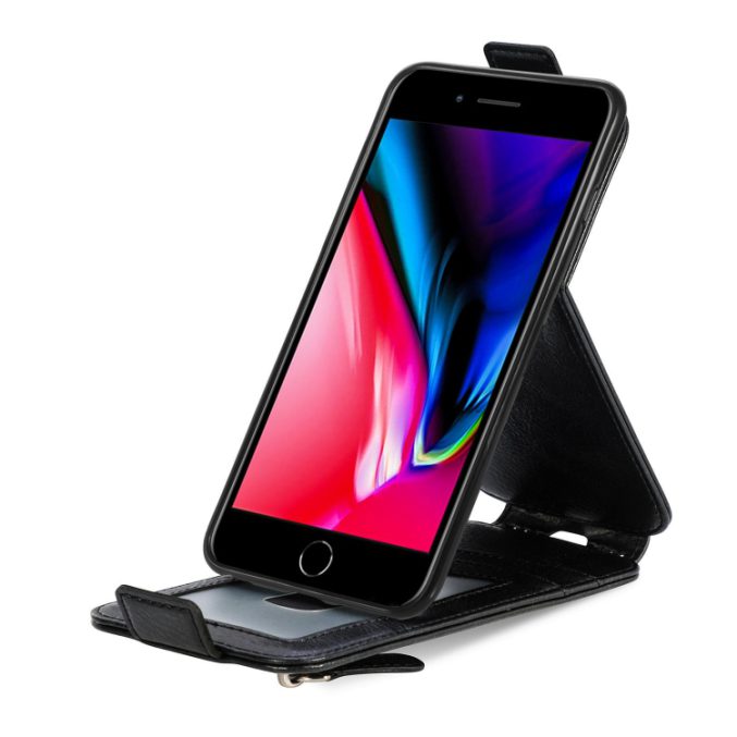 Zipper lommebok i lær for iPhone SE 2022/20 / 8 / 7 - Bilde 5