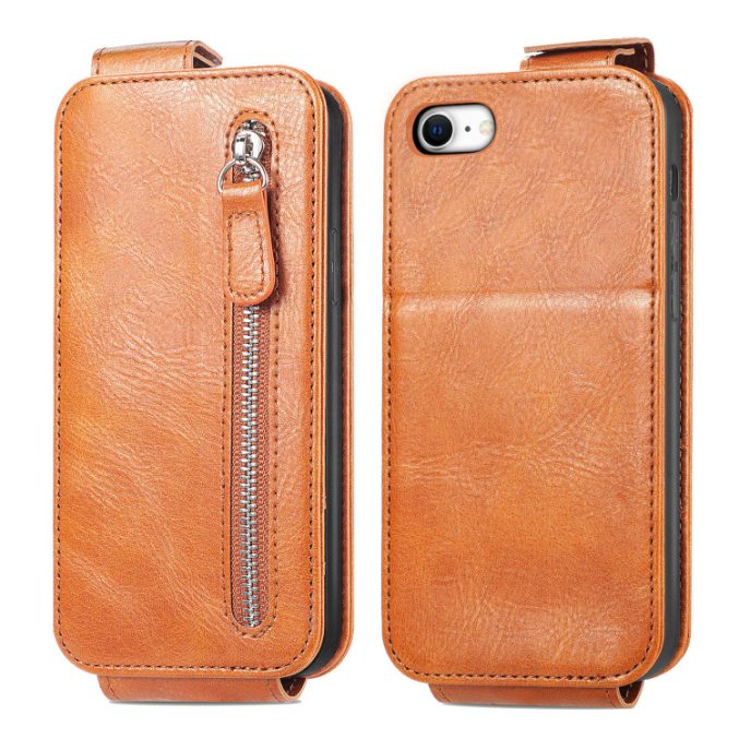 Zipper lommebok i lær for iPhone SE 2022/20 / 8 / 7 - Bilde 11