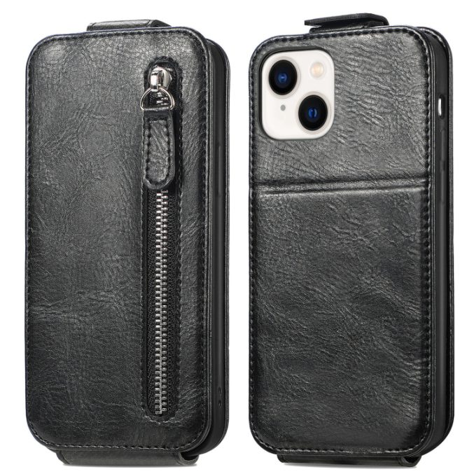 Zipper lommebok i lær for iPhone 14 - Bilde 5