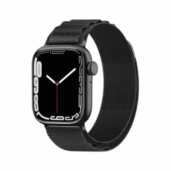 Nylon loop klokkereim for Apple Watch Ultra 49 / 45 / 44 mm - Sort
