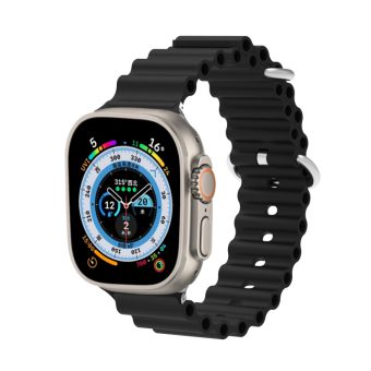 Ocean Silicone klokkereim med metallfeste for Apple Watch