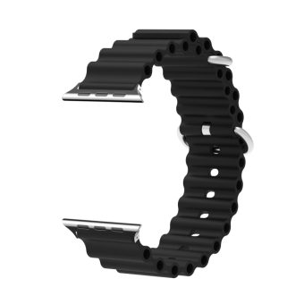 Ocean Silicone klokkereim med metallfeste for Apple Watch