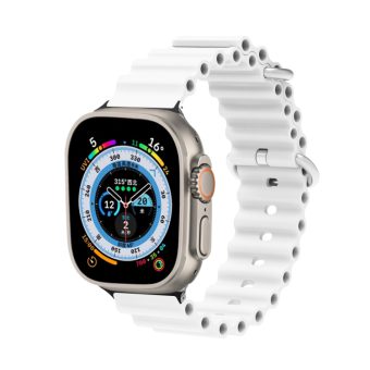 Ocean Silicone klokkereim med metallfeste for Apple Watch