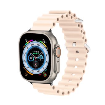 Ocean Silicone klokkereim med metallfeste for Apple Watch