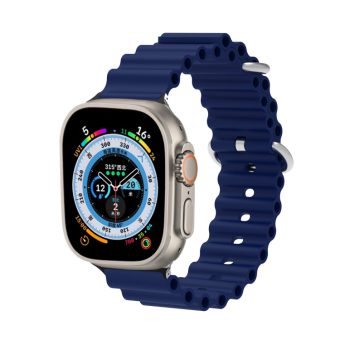 Ocean Silicone klokkereim med metallfeste for Apple Watch