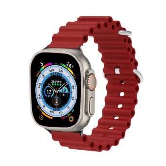Ocean Silicone klokkereim med metallfeste for Apple Watch