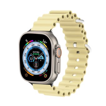 Ocean Silicone klokkereim med metallfeste for Apple Watch
