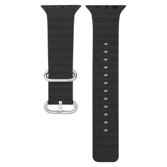 Ocean Silicone klokkereim for Apple Watch 41 / 40 / 38 mm - Sort