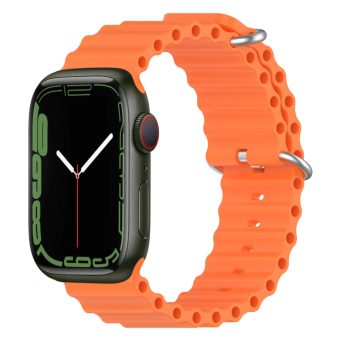 Ocean Silicone klokkereim for Apple Watch 41 / 40 / 38 mm - Oransj