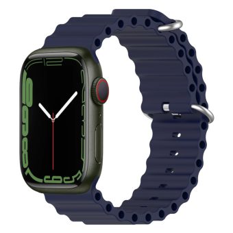 Ocean Silicone klokkereim for Apple Watch 41 / 40 / 38 mm - Mørk blå