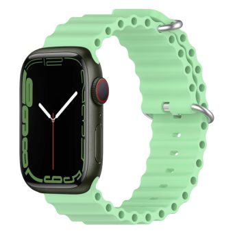Ocean Silicone klokkereim for Apple Watch 41 / 40 / 38 mm - Pistasj