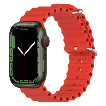 Ocean Silicone klokkereim for Apple Watch 41 / 40 / 38 mm - Rød