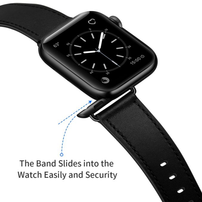 Klassisk kuskinn klokkereim til Apple Watch 41 / 40 / 38 mm - Bilde 22