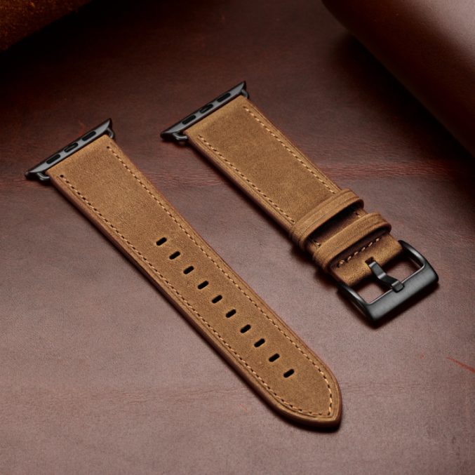 Klassisk kuskinn klokkereim til Apple Watch 41 / 40 / 38 mm - Bilde 17