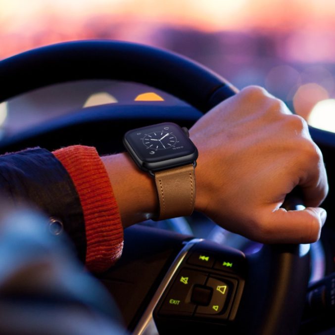 Klassisk kuskinn klokkereim til Apple Watch 41 / 40 / 38 mm - Bilde 18