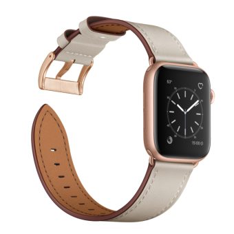 Klassisk kuskinn klokkereim til Apple Watch Ultra 49 / 45 / 44 mm - Beige